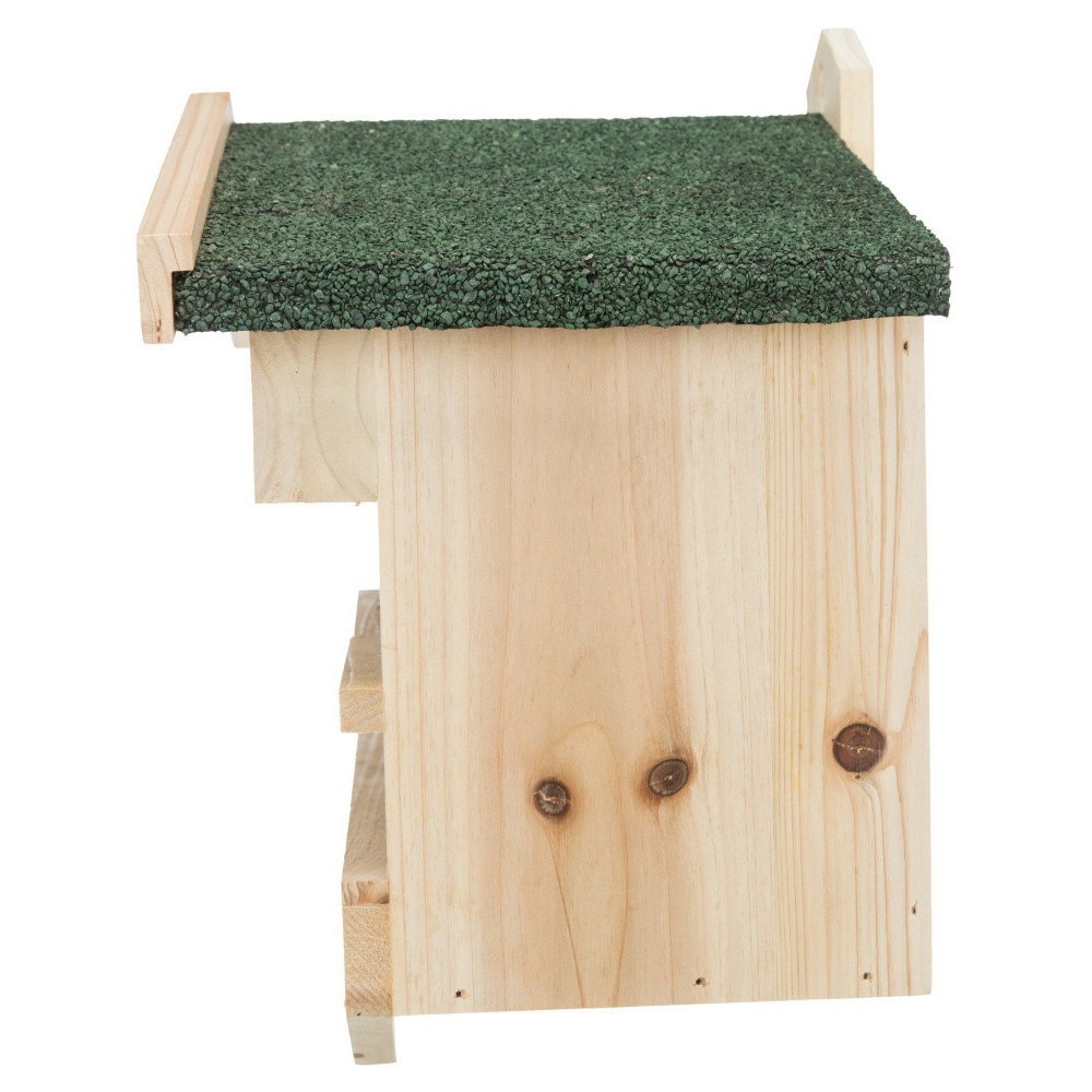 Nichoir pour moineaux. Dimension: 33 x 30 x 21 cm.