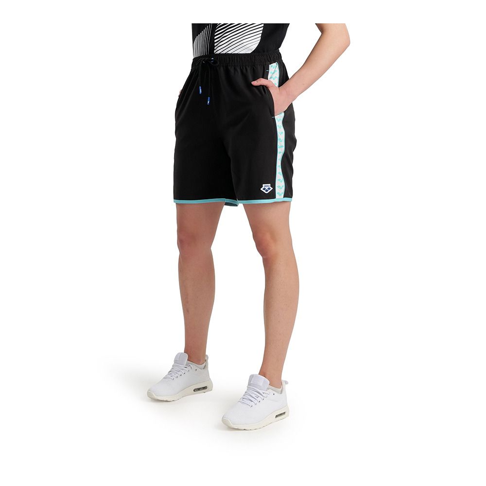 Arena ICONS TEAM STRIPE LOGO - Bermuda Homme black/white/blue diamond