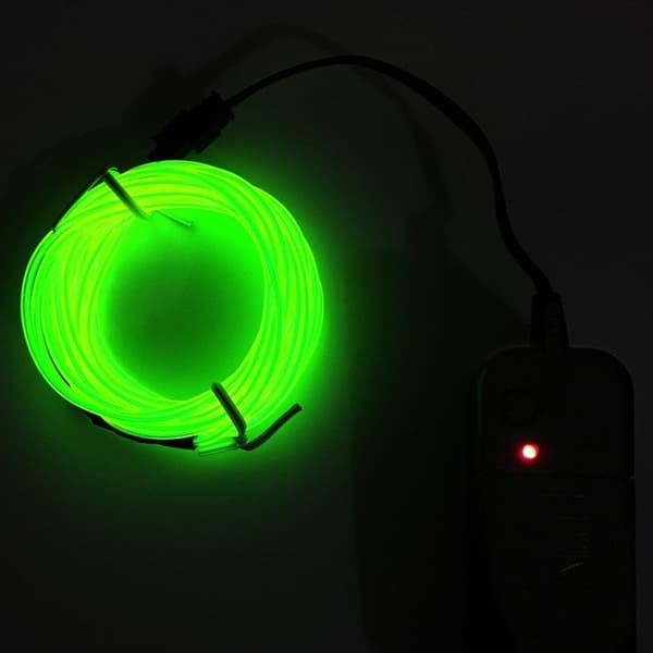 Glowstrip batteridrevet LED-lysstripe med fosforbelegg grønn - 3 meter