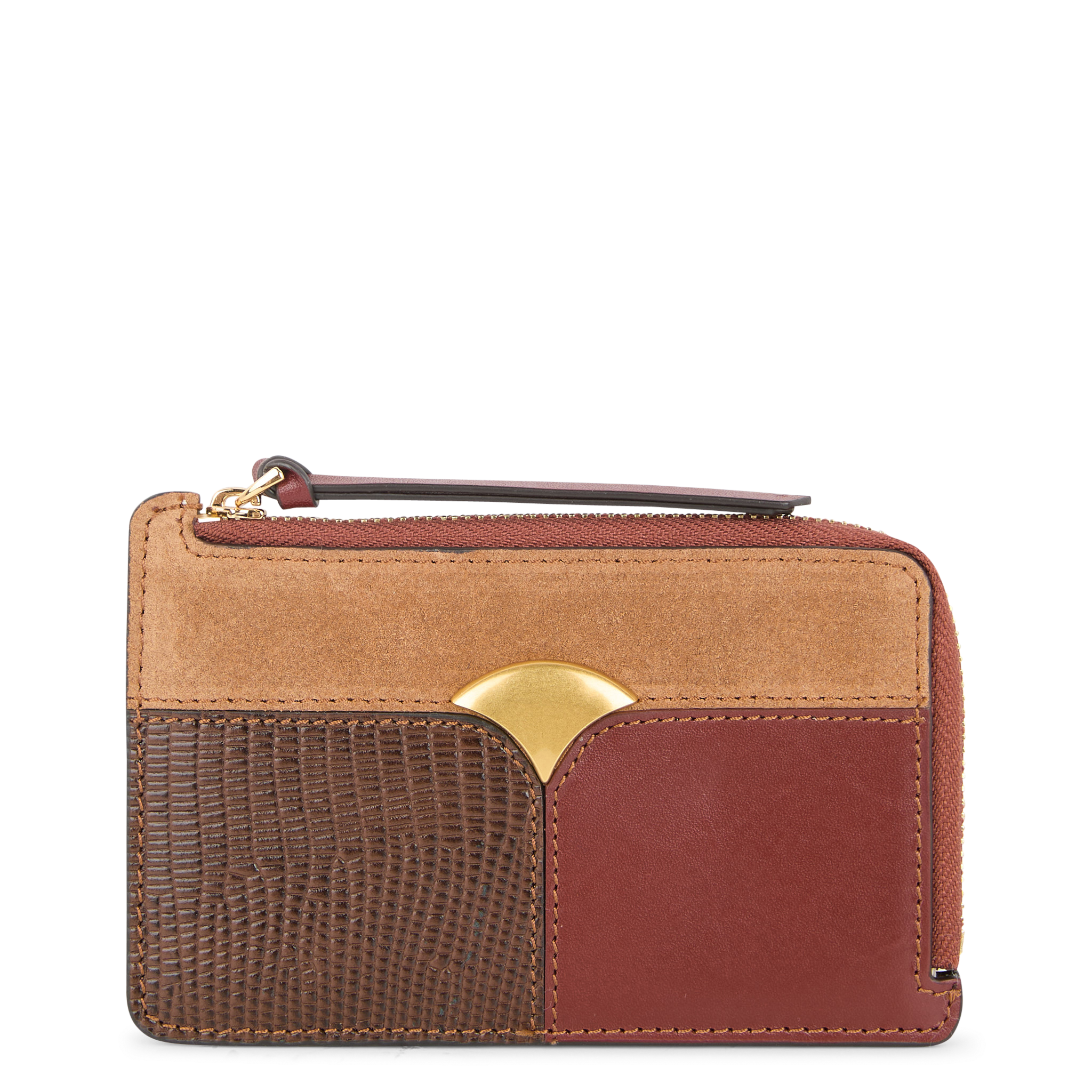 LUZI - Porte-carte en cuir | Marron