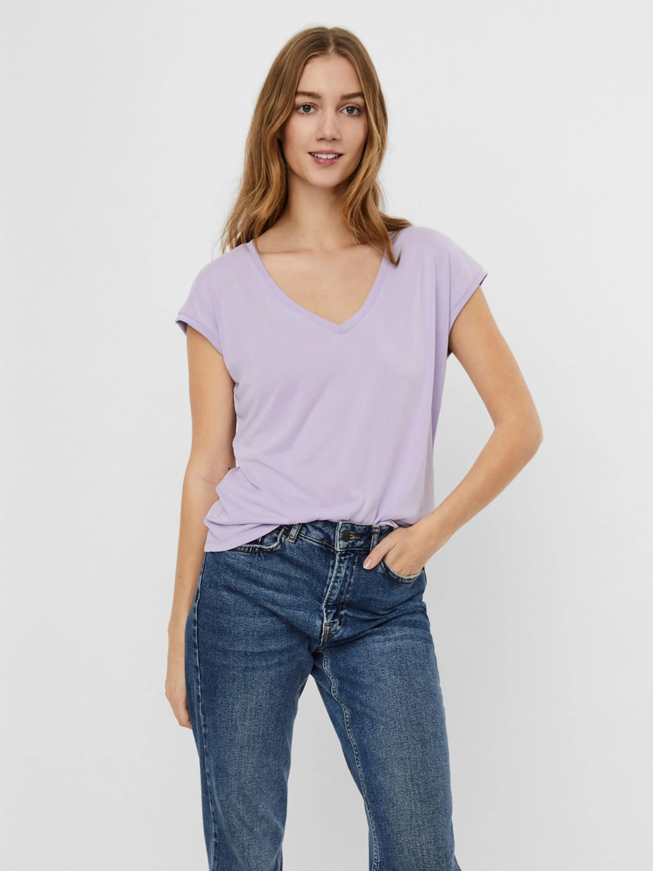 Vero ModaVMFILLI SS V-NECK TEE T-Shirt