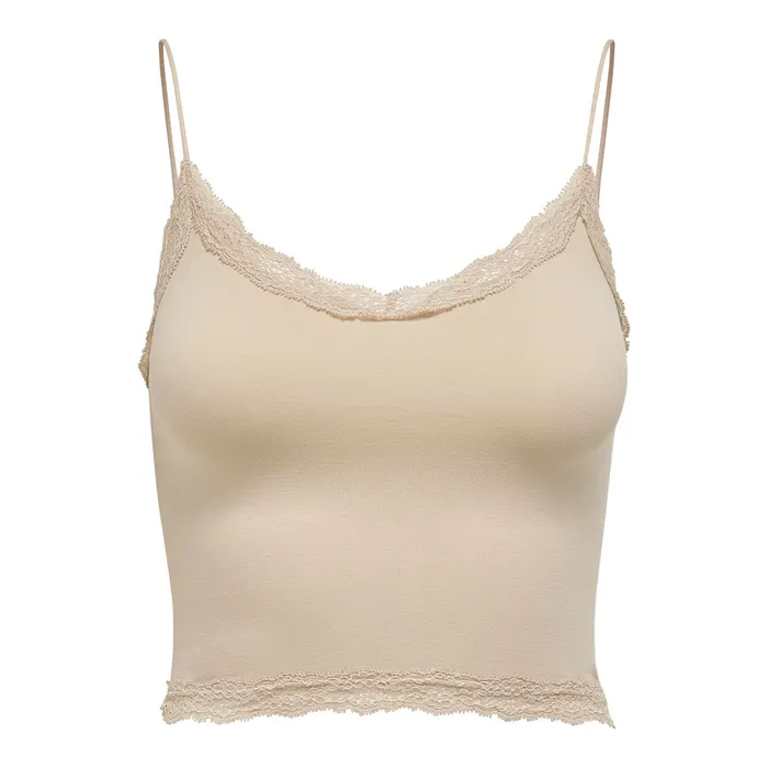 Only Vicky Lace Seamless Cropped Top Dames