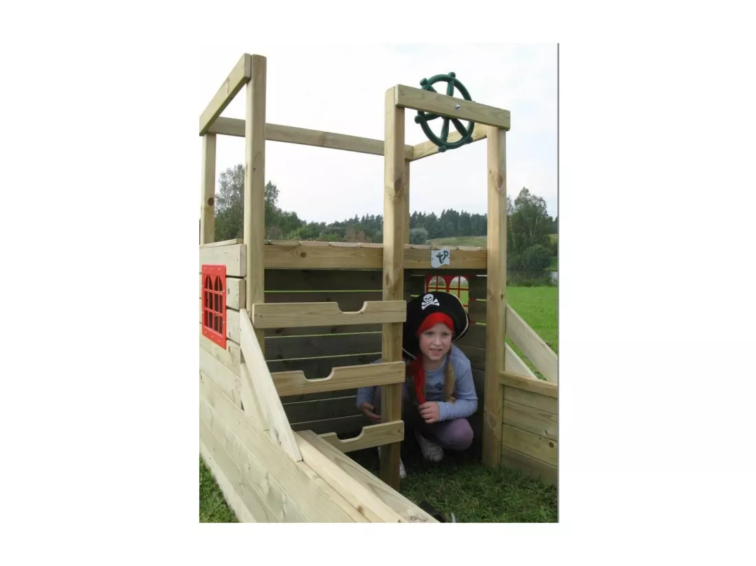 Cabane bateau pirate Galleon en bois