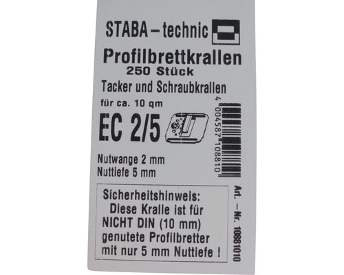 Paneelklem EC2/5 Verpakking = 250 stuks