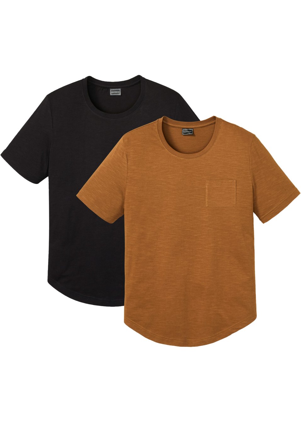 Lot de 2 T-shirts en coton avec poche poitrine