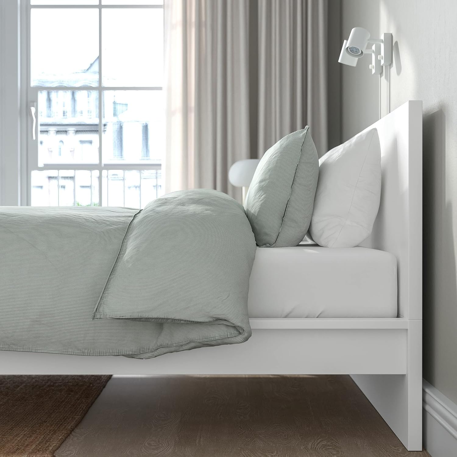 Ikea MALM Bettgestell hoch 160x200 cm weiß / Luröy