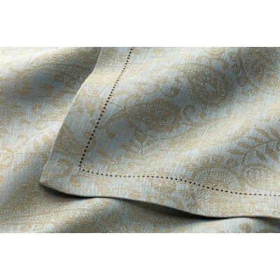 Tischläufer Jacquard Leinen, Blau