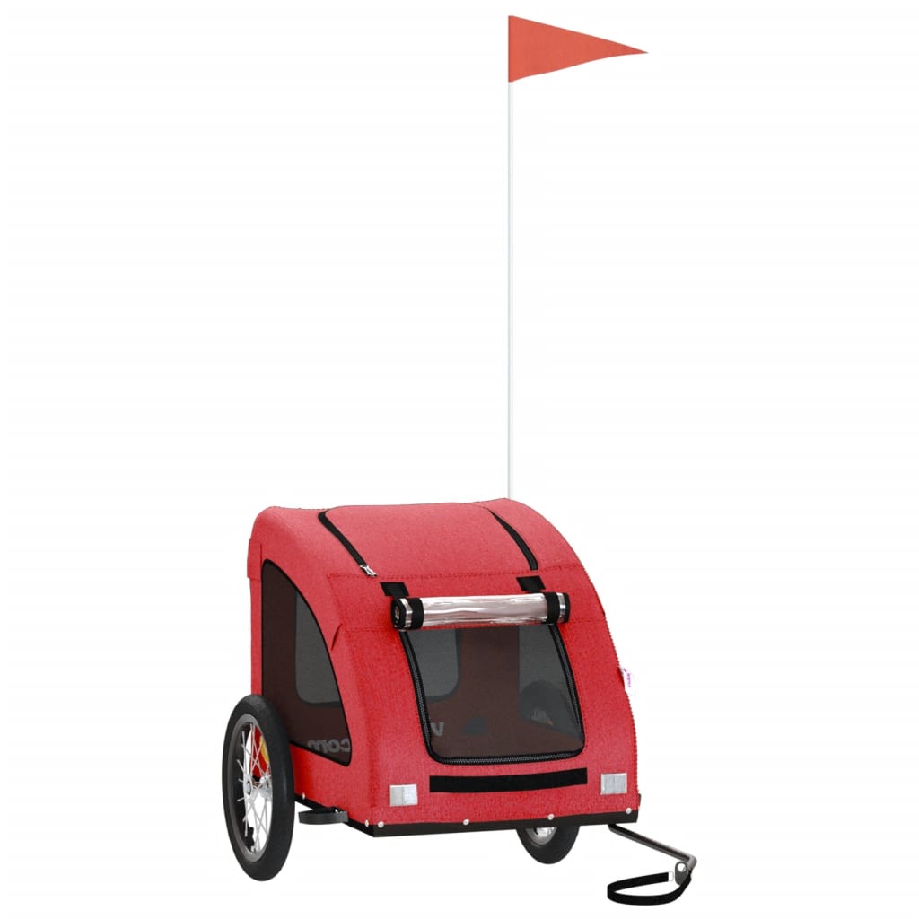 Remorque de vélo pour animaux de compagnie rouge