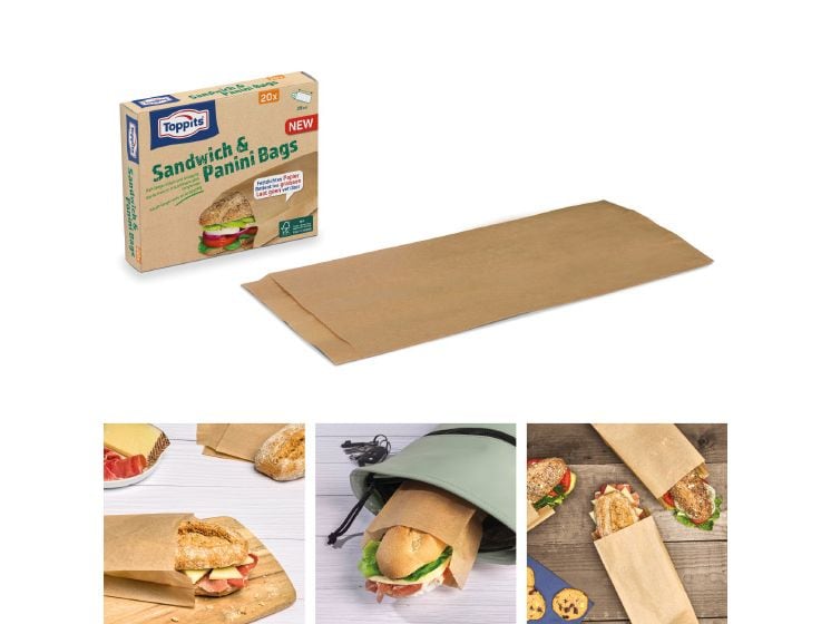 Toppits Panini Sandwichbeutel 20 Stück Frischhaltebeutel