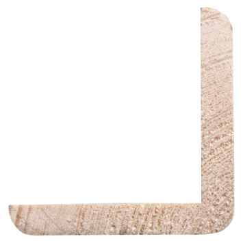Hoeklat grenen wit gegrond 34x34 mm 270 cm