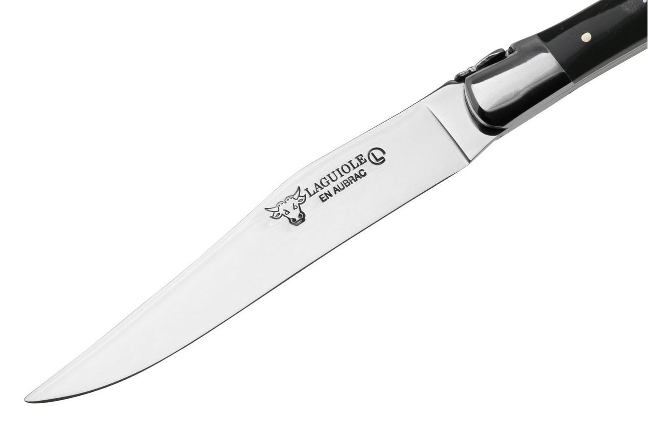 Laguiole en Aubrac, 22C99BUIH, 2-delige steakmessenset, buffelhoorn