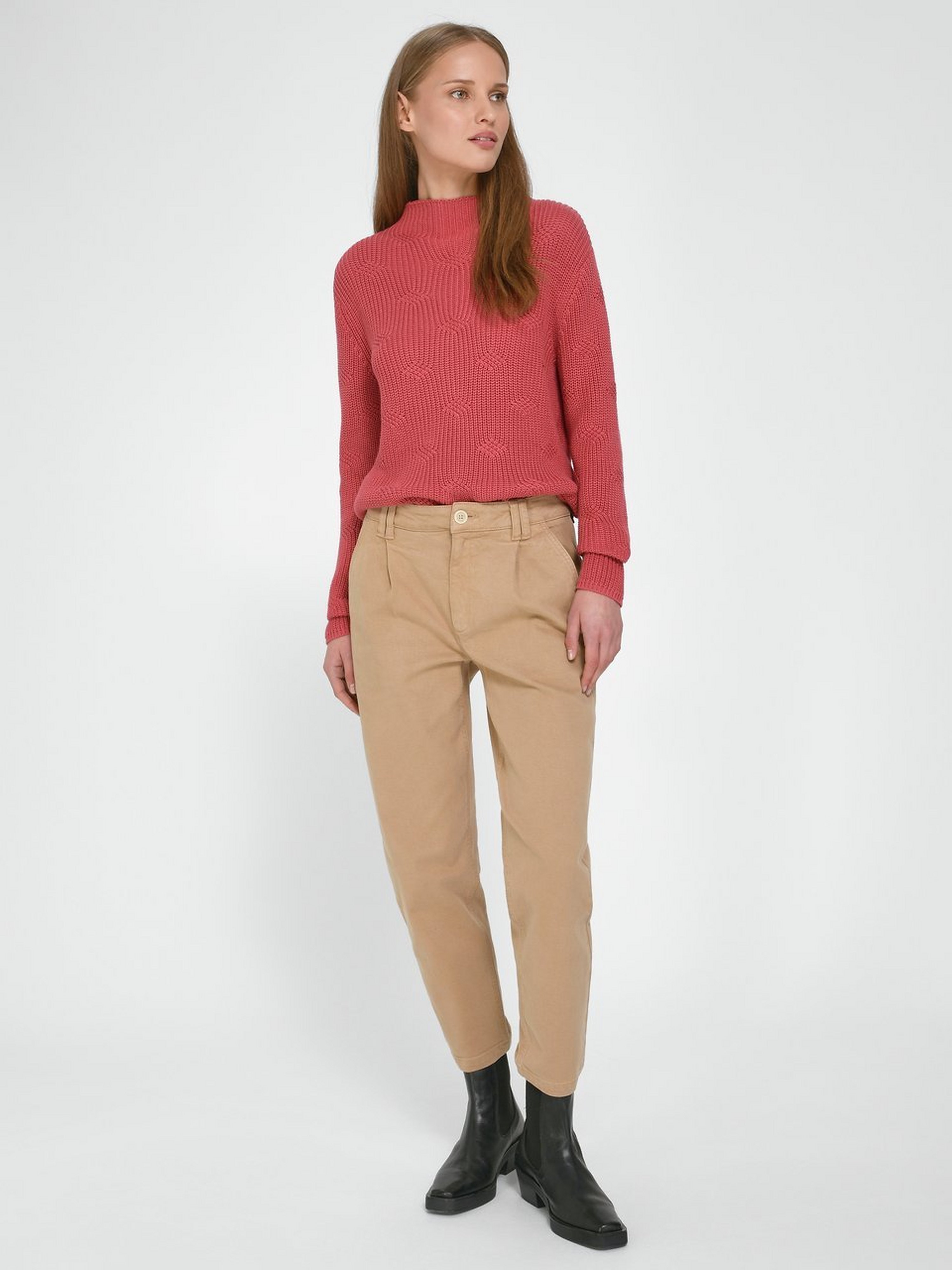 Pullover mit Stehbundkragen