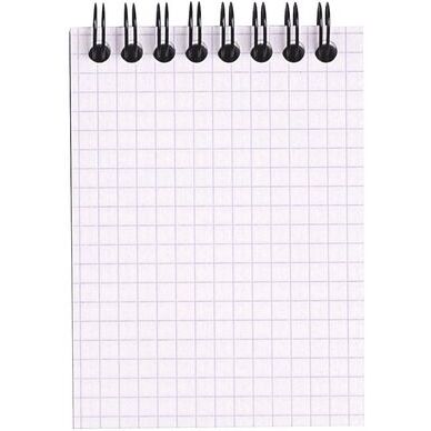 Bloc de bureau Rhodia 7,5 x 10,5 cm spirale noir n°11 - 5 x 5 - 80 feuilles