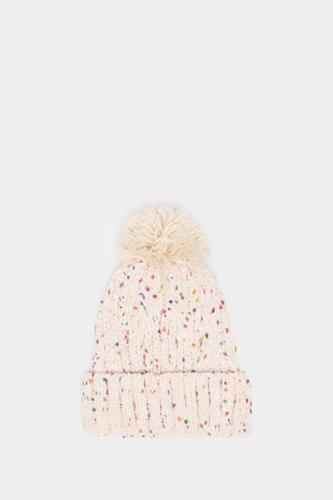 Chapéu de chenille multicolorido