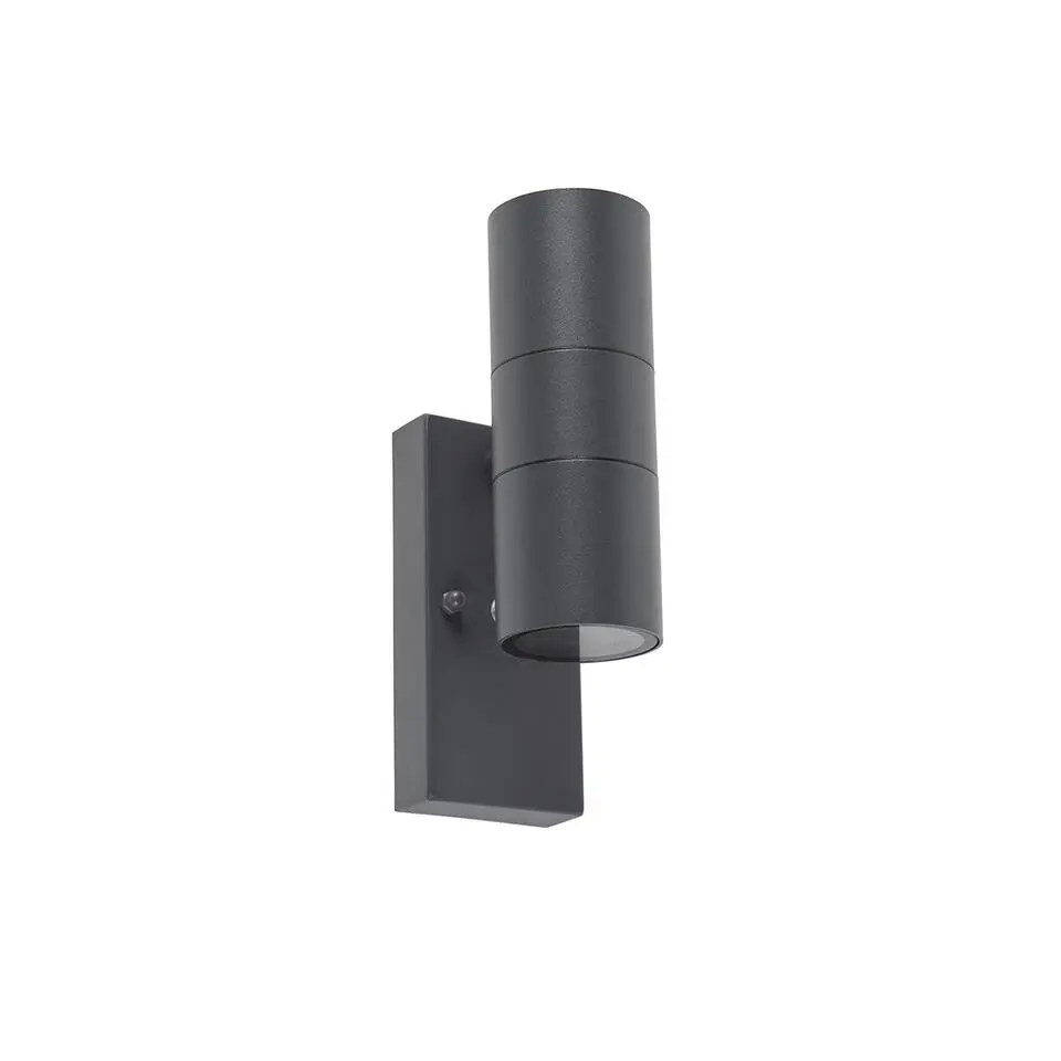 Qazqa buitenlampen met sensor duo grijs gu10