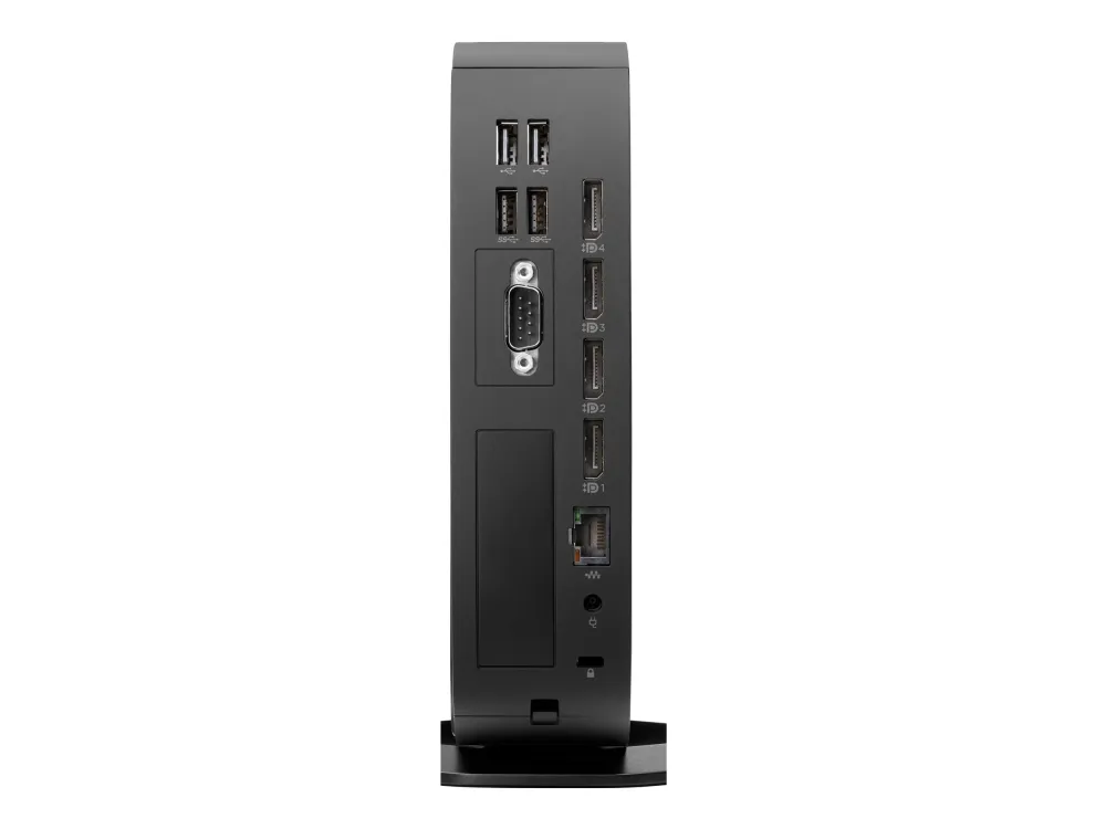 HP t740 - Tynd klient - SFF - 1 x Ryzen Embedded V1756B / op til 3.6 GHz - RAM 8 GB - flash 32 GB - Radeon Vega 8 - Gigabit Ethernet - HP ThinPro - skærm: ingen