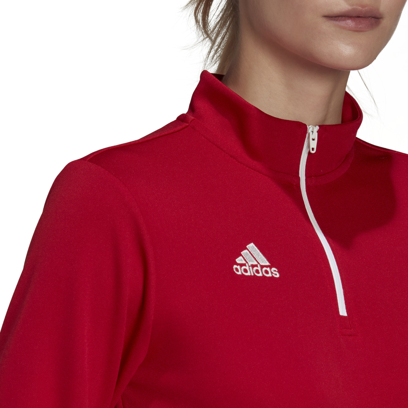 Adidas Entrada 22 Trainingstrui 1/4-Zip Dames Rood Wit