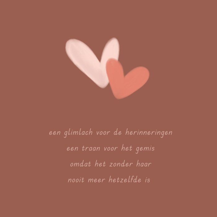 Greetz | Condoleancekaart | Een glimlach voor de herinneringen