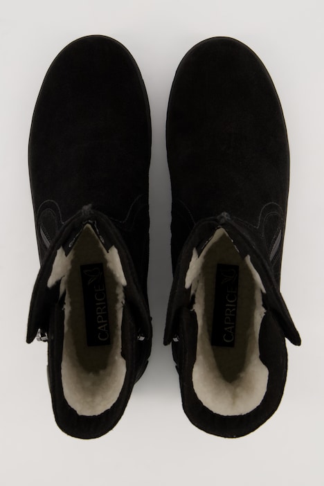 Caprice Leder-Boots, Veloursleder, Zipper, Komfortweite