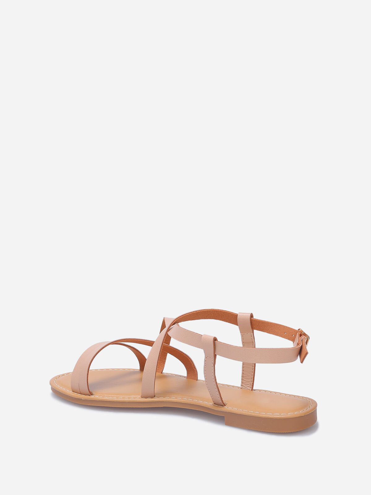 Nu-pieds à multiples brides- Beige