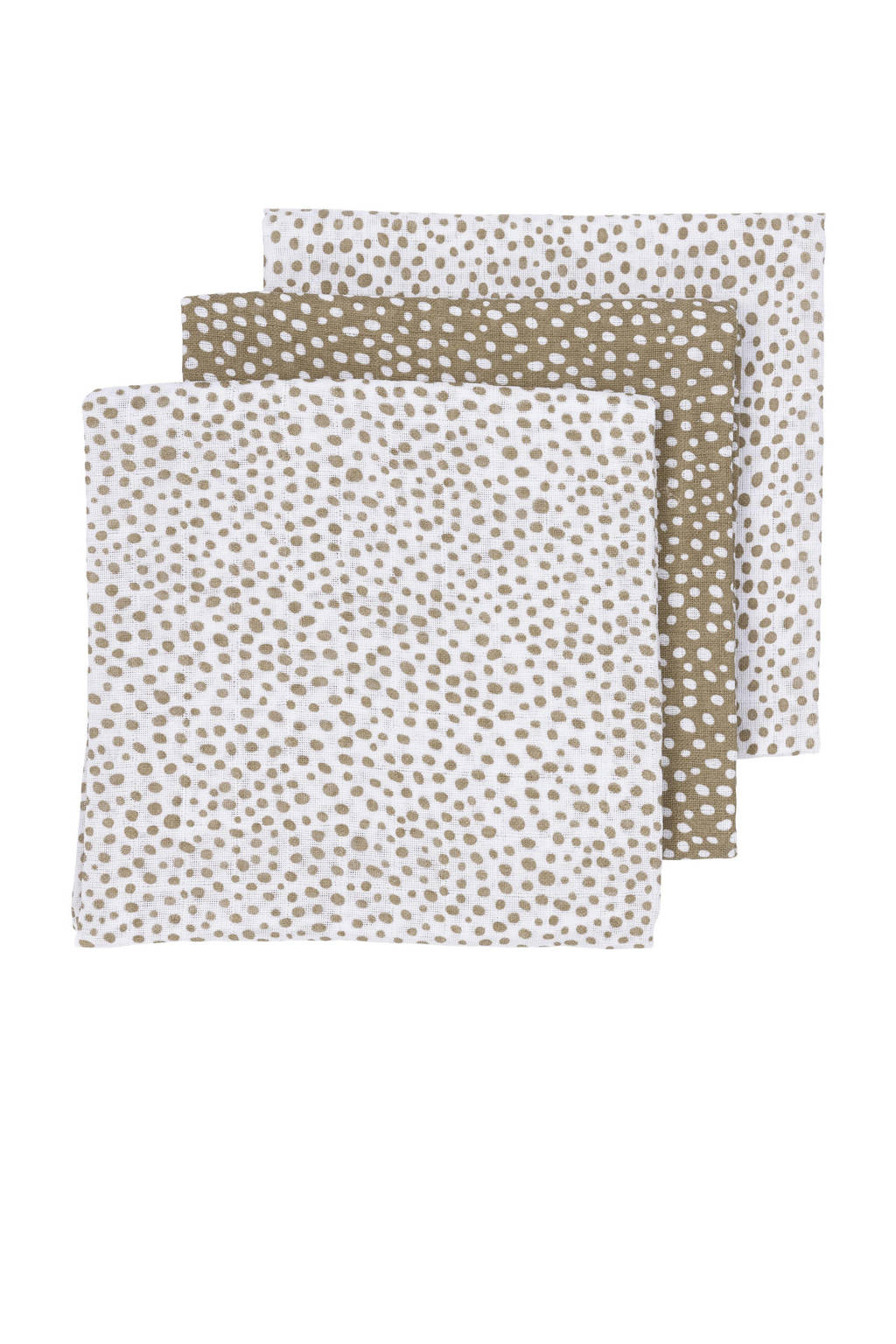hydrofiele luier Cheetah 70x70 cm - set van 3 taupe