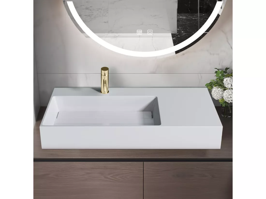 Vasque En Conglomérat Rea Archi 75 White