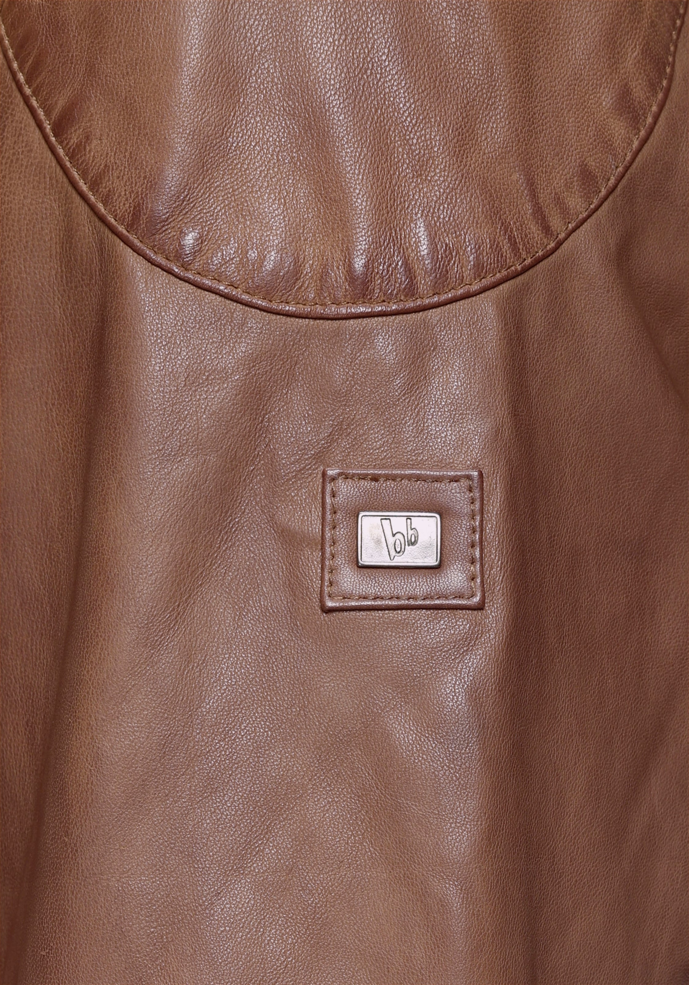 Bruno Banani Lederjacke »Flint« aus Lammnappaleder,  taillierter Schnitt,  Bikerkragen,  Used-Optik