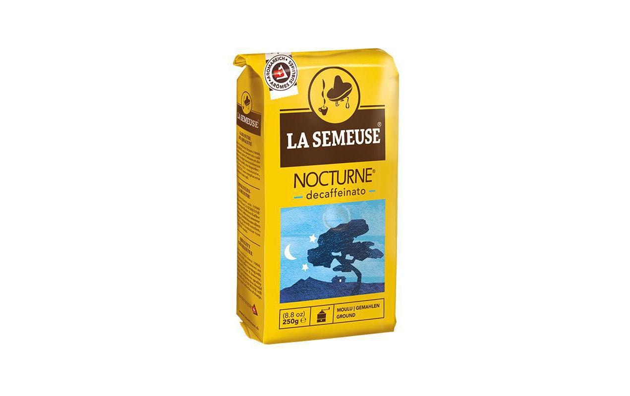 Kaffee gemahlen Nocturne 250 gFeingemahlene Kaffeebohnen entkoffeiniert