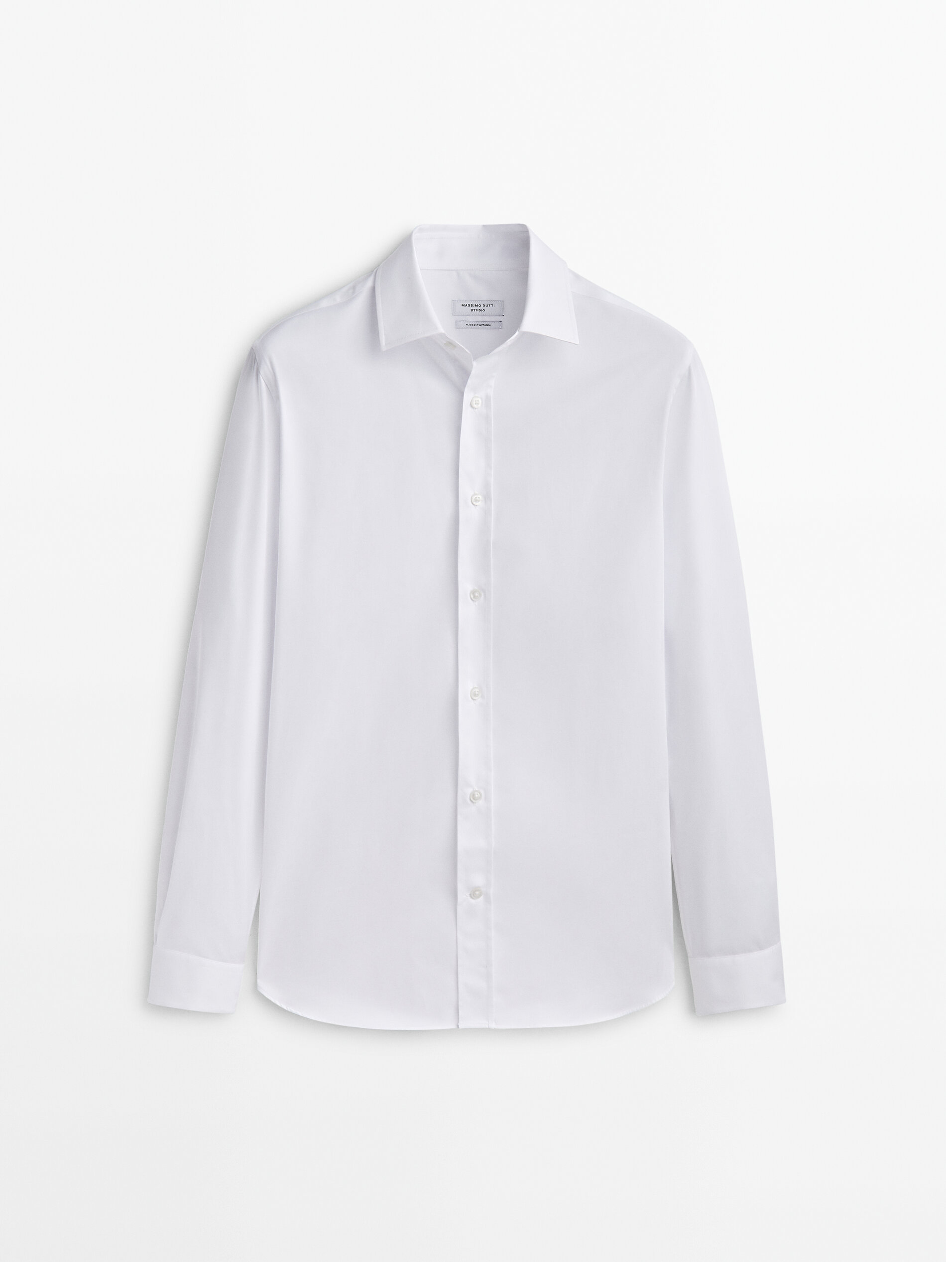 Camisa de algodão com modelagem relaxada - Studio - BRANCA