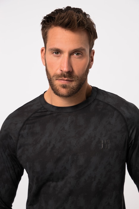 JAY-PI Langarmshirt FLEXNAMIC®, Fitness, Allover Print, Rundhals, Raglan-Ärmel