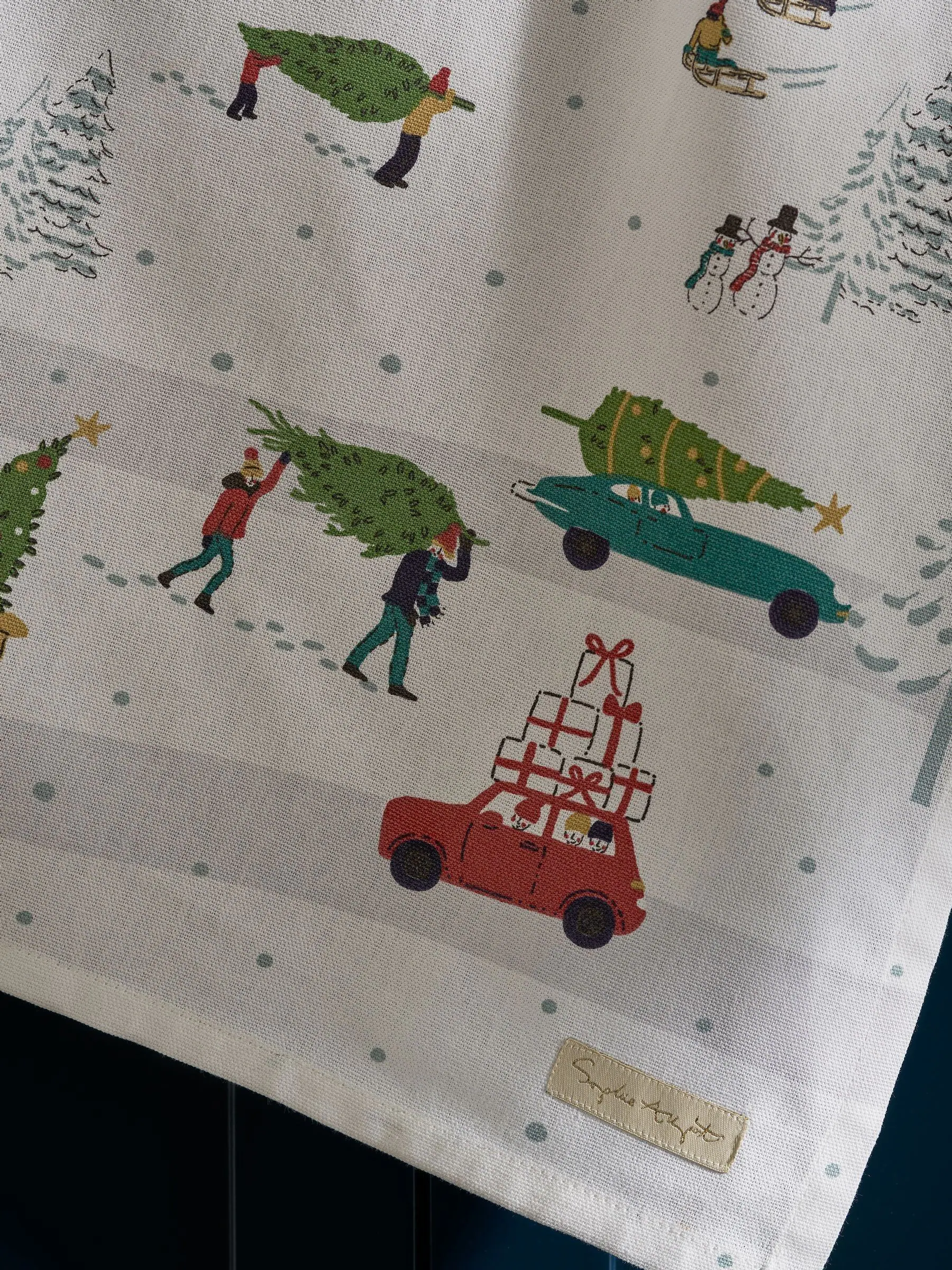 Sophie Allport Wonen voor Kerstmis Scène Theedoek