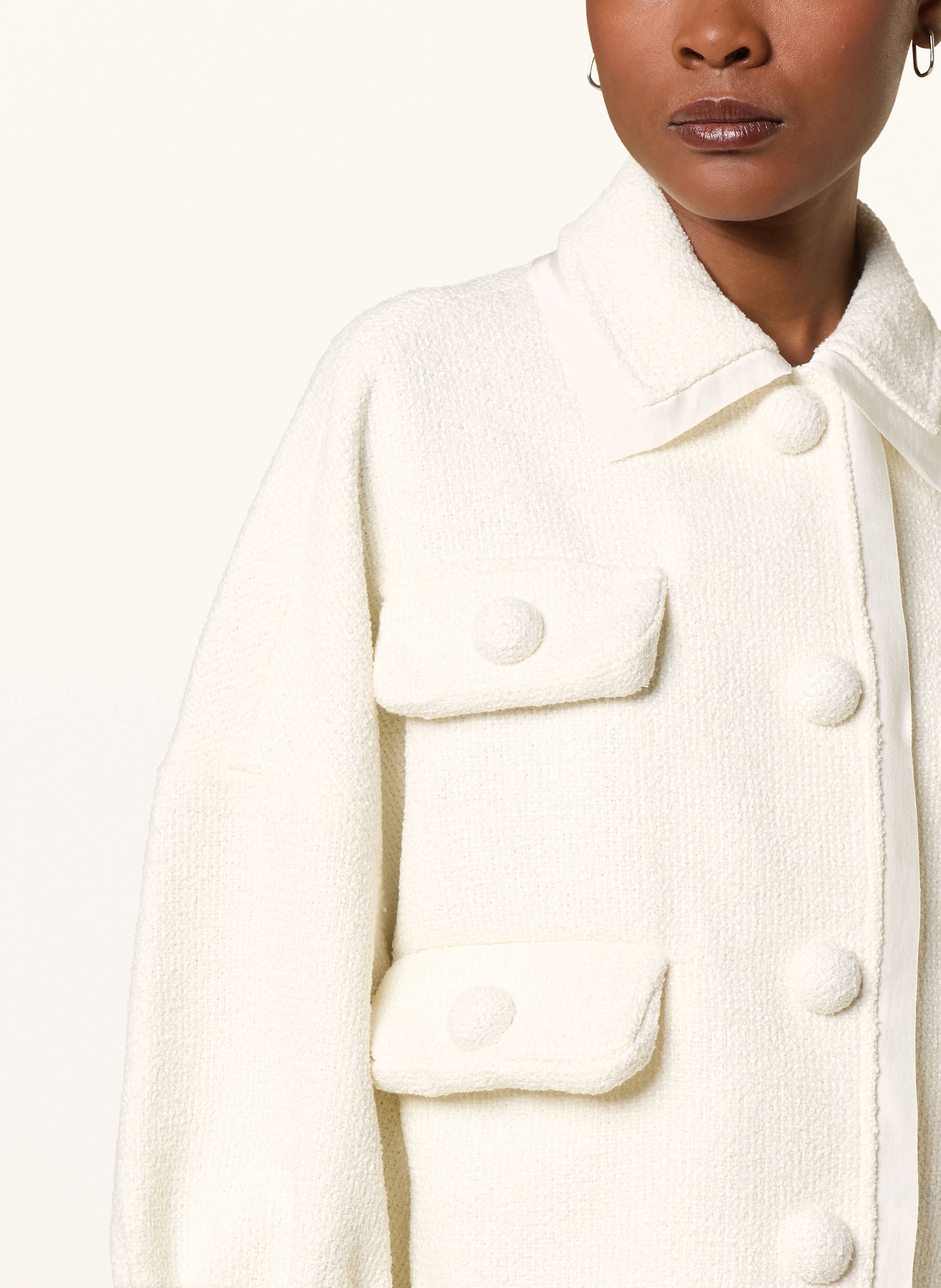 ESSENTIEL ANTWERP Kastenjacke HECKS mit 3/4-Arm aus Tweed