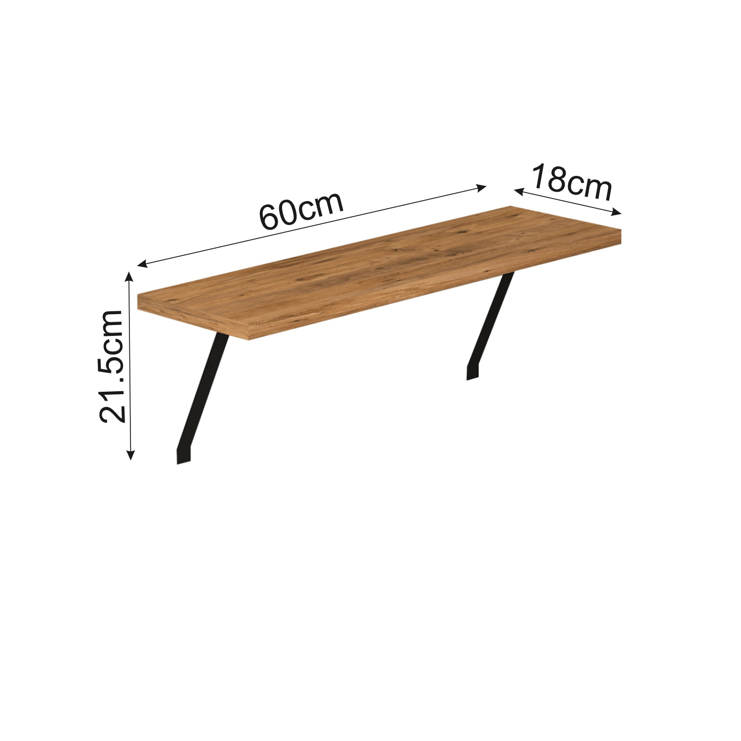 Heizkörperregal - braun - 60 cm