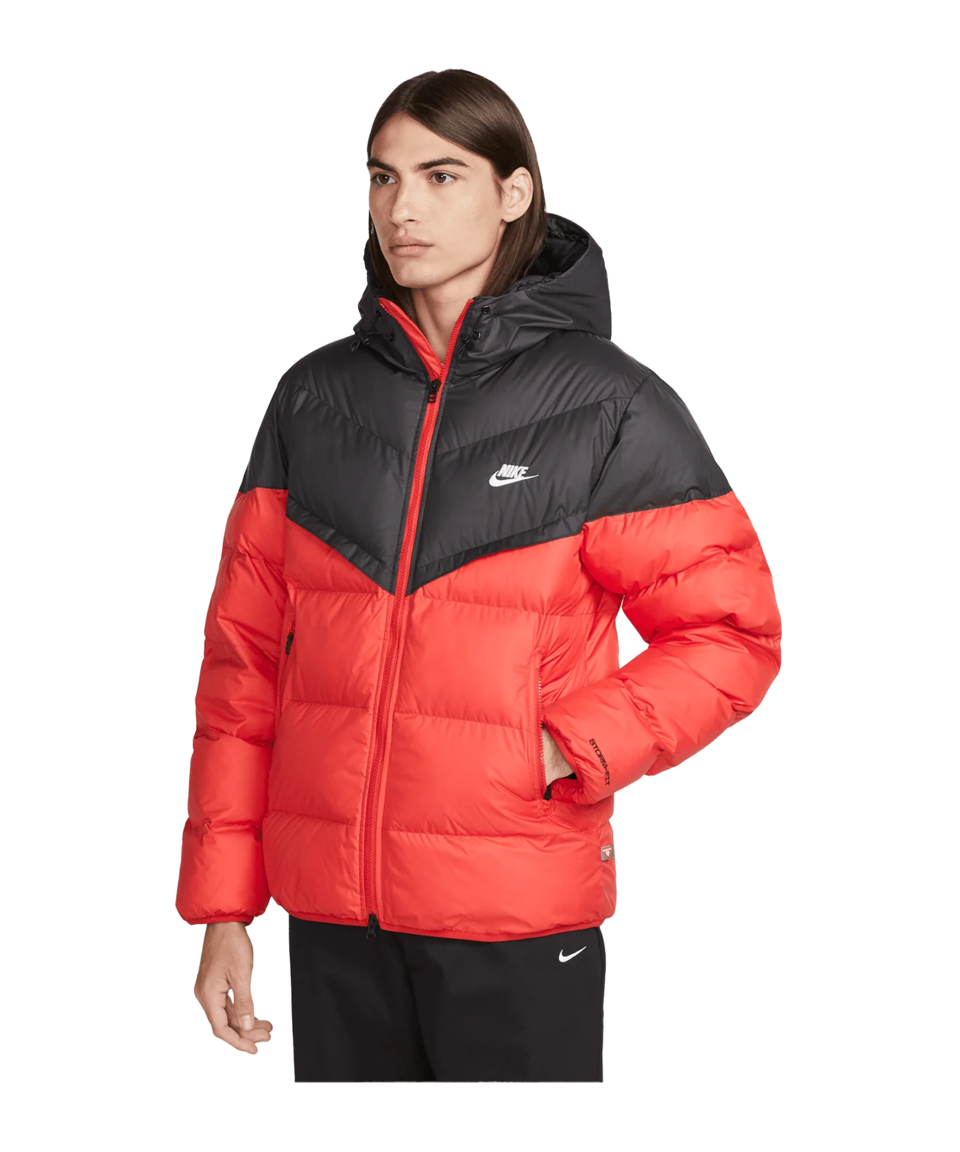 Nike Windrunner Kapuzenjacke Schwarz F011