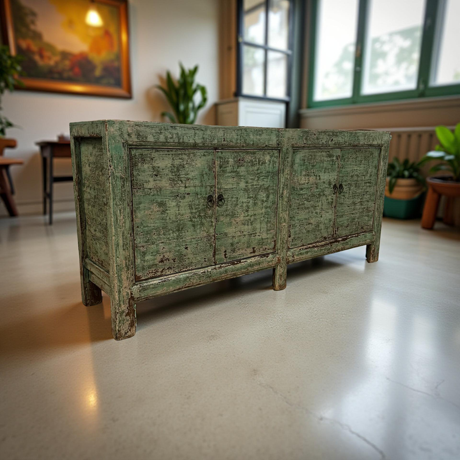 Dressoir 4deur groen uniek