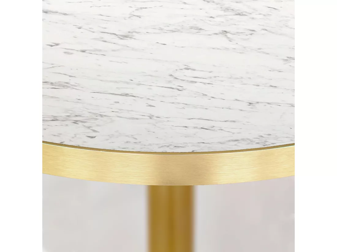 Mange-debout rond Ø 60 cm Rome bistrot marbre veiné