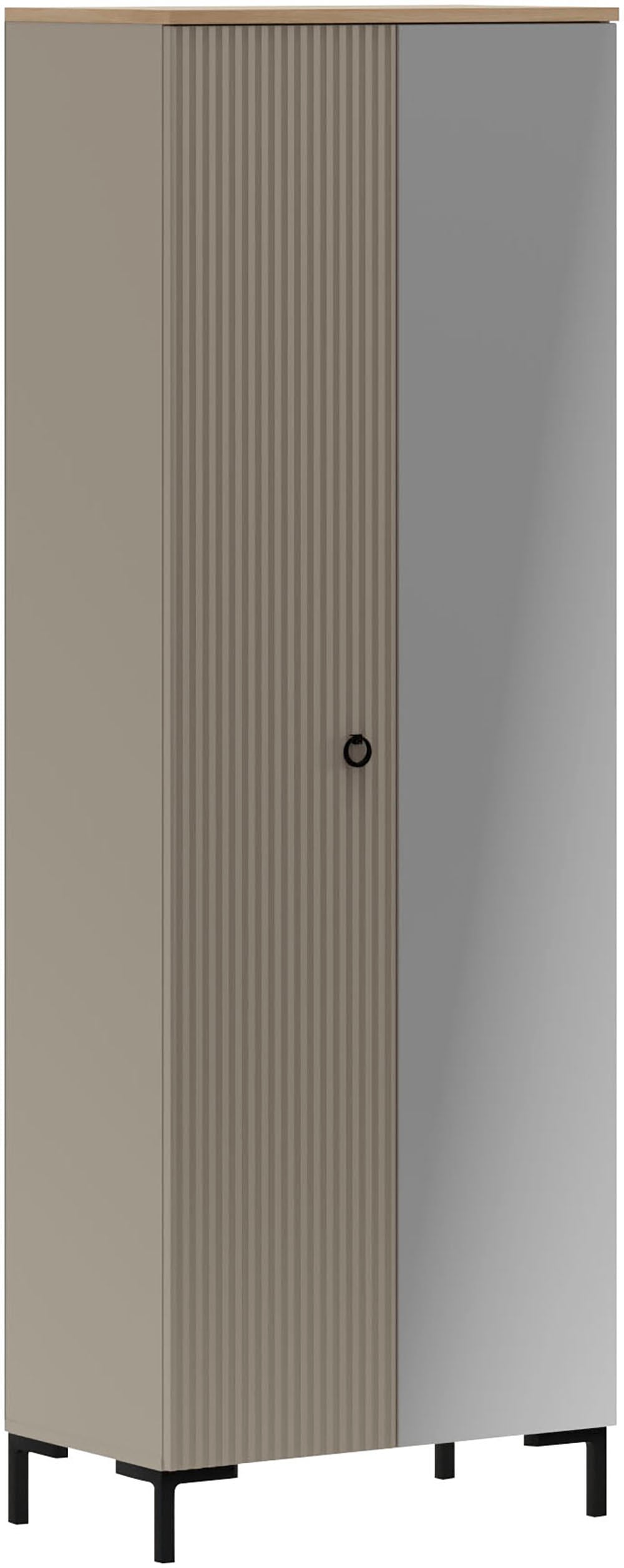 Home affaire Garderobenschrank »Luminara« 1 Stk. tlg. Kleiderschrank mit ausziehbarer Kleiderstange - (B/T/H) 70/41/199 cm