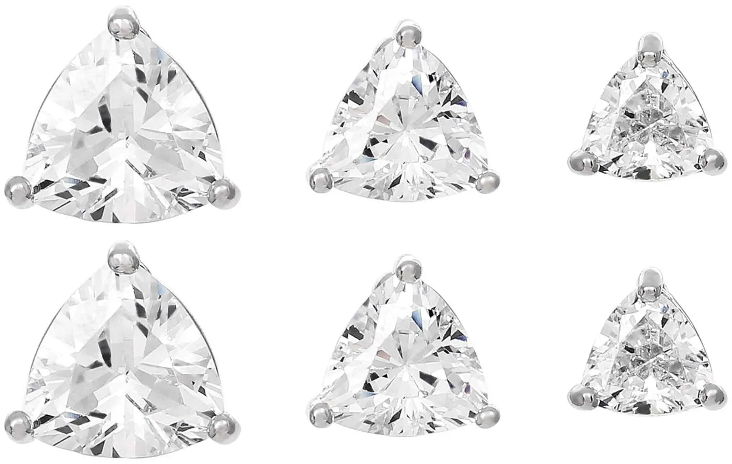 Ohrstecker-Set - Sparkling Triangle