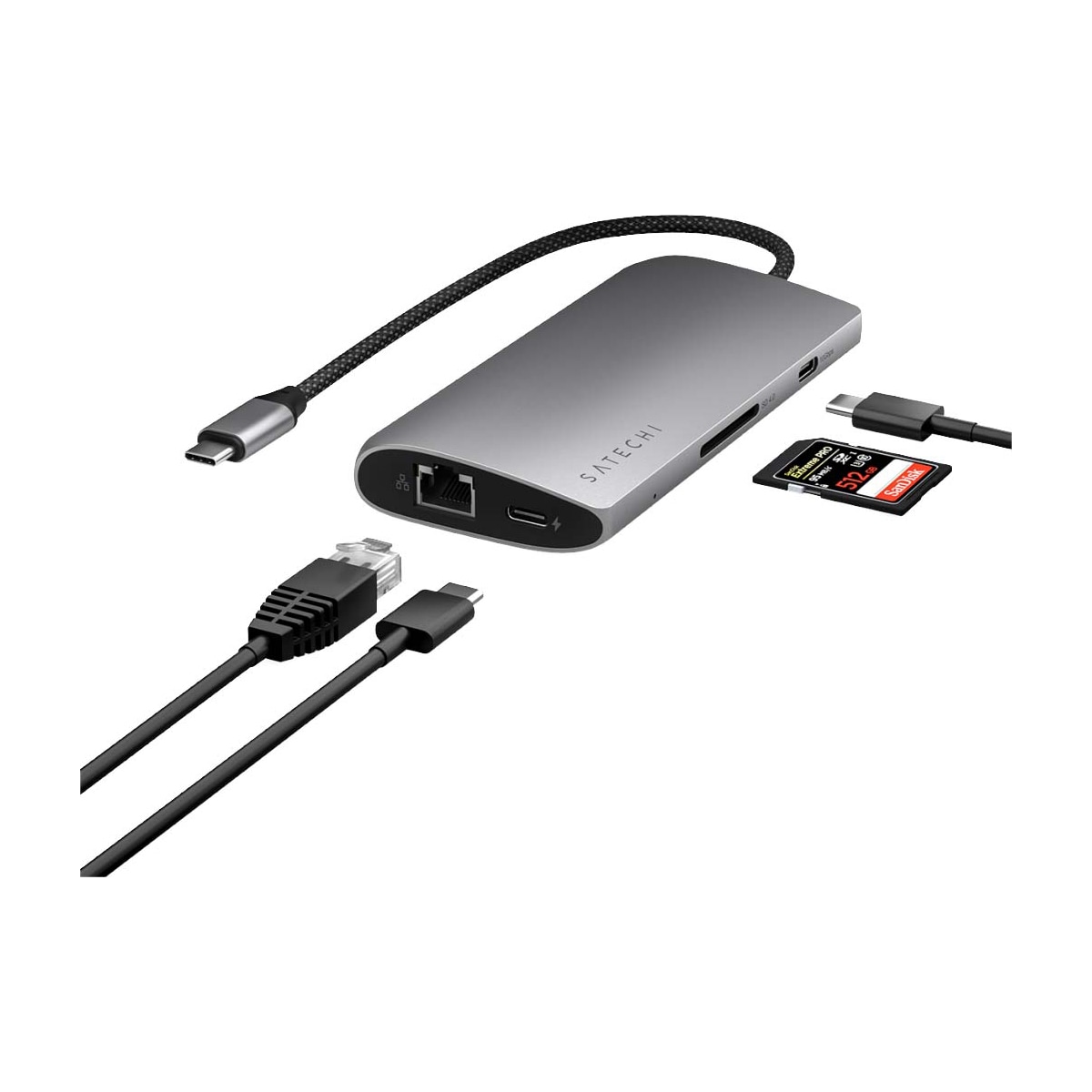 Satechi USB-C 8K Ethernet V3 Multiport USB hub (Space Grey)