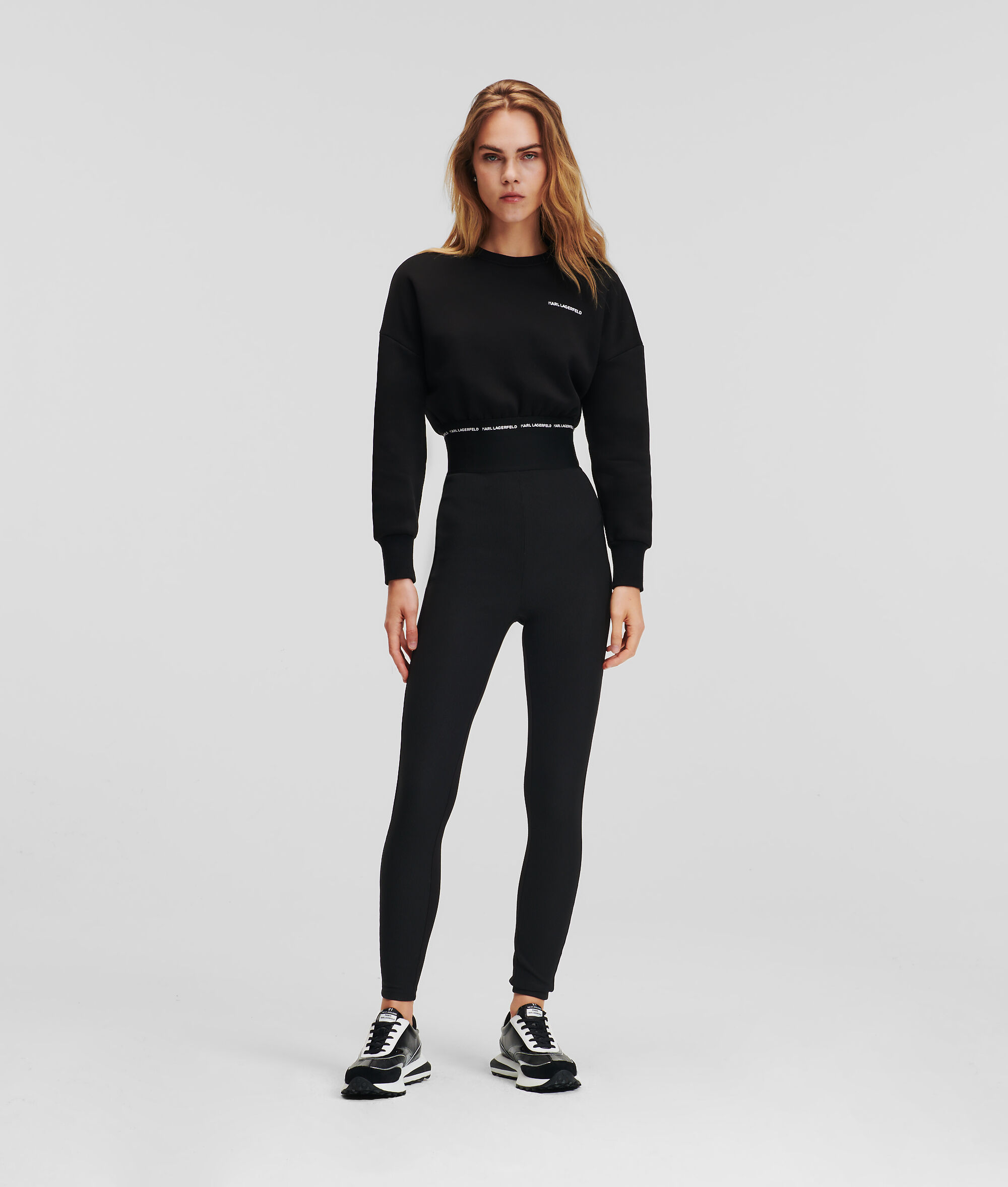 LEGGING EN PUNTO AVEC LOGO KARL