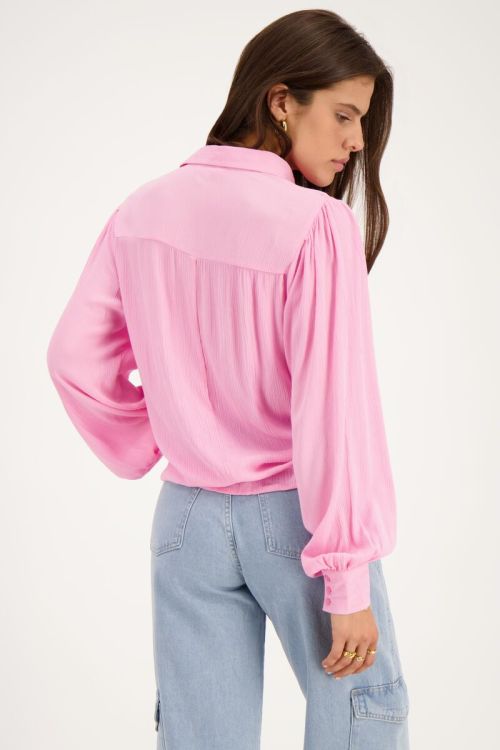 Roze blouse met tapes
