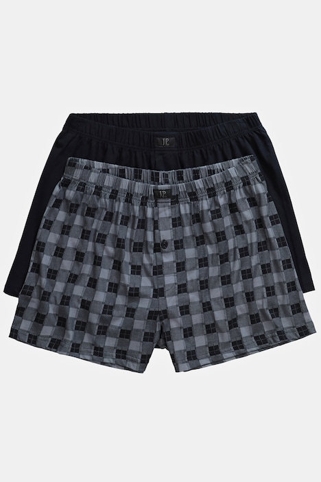 Boxershorts, 2er-Pack, Jersey, Mustermix