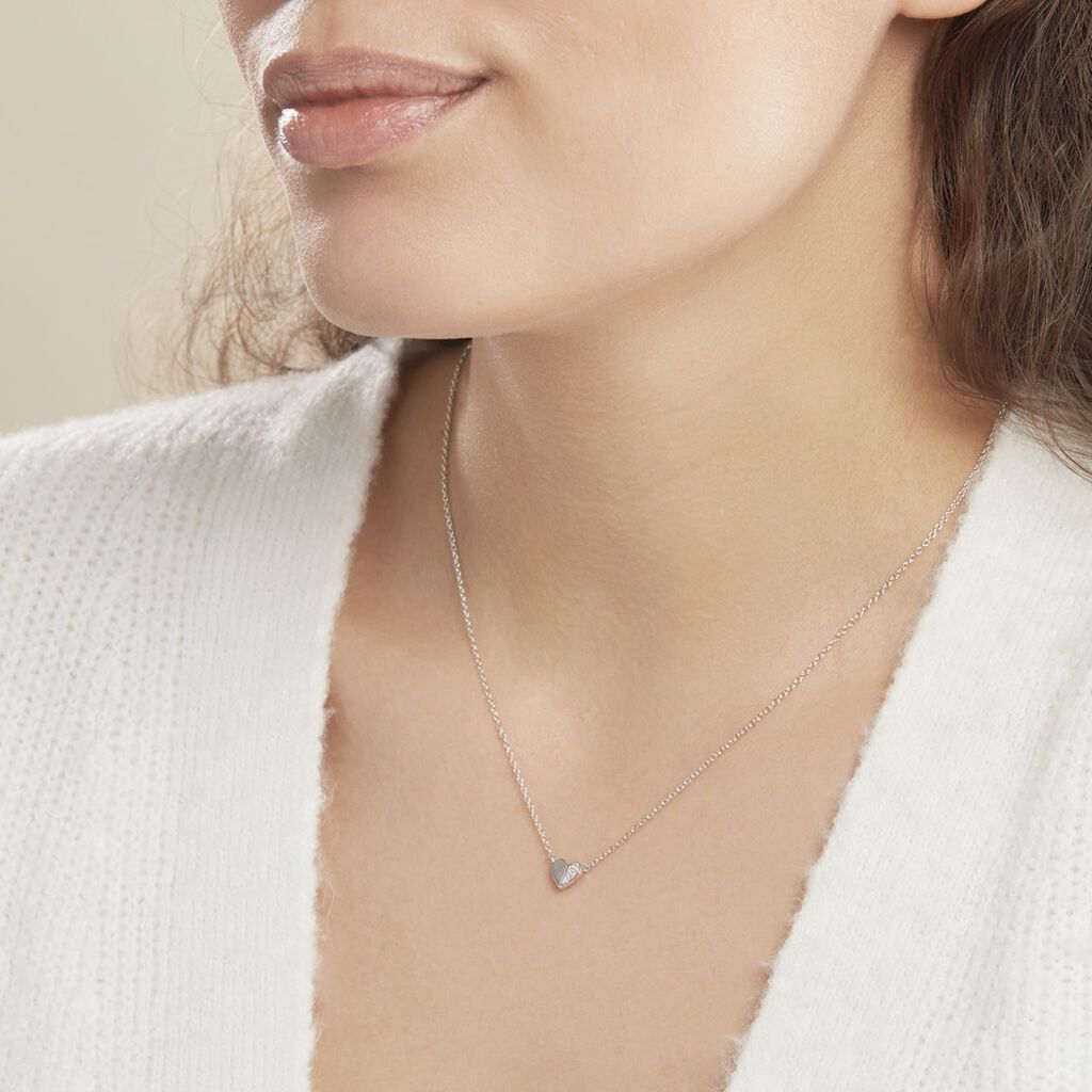 Collier Natacha Argent Blanc Oxyde De Zirconium
