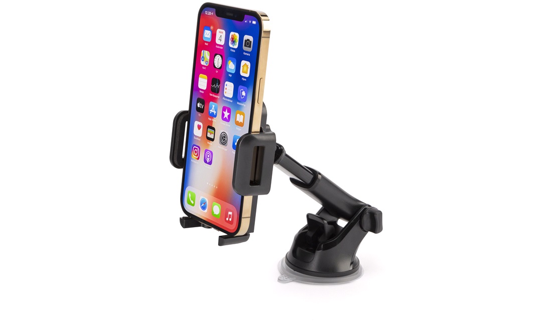 Mobilholder med arm og sugekop