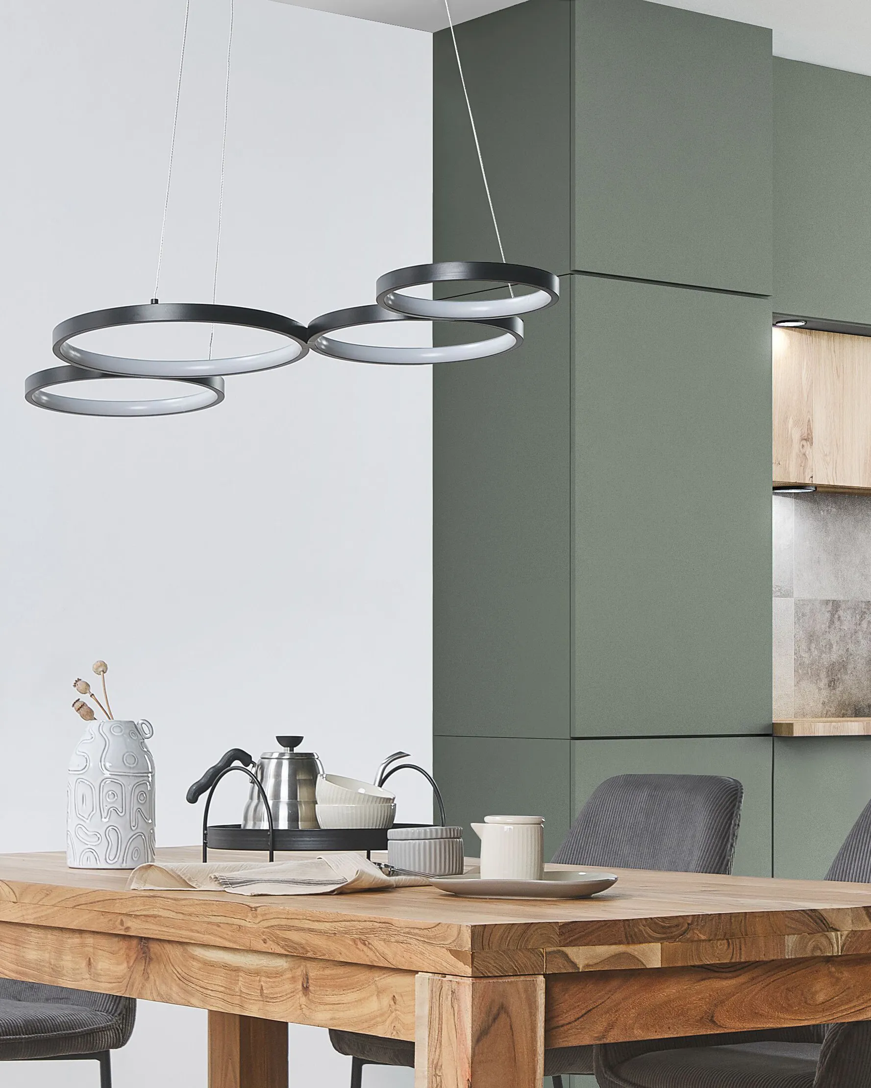 LED hanglamp PIBOR Metaal Zwart