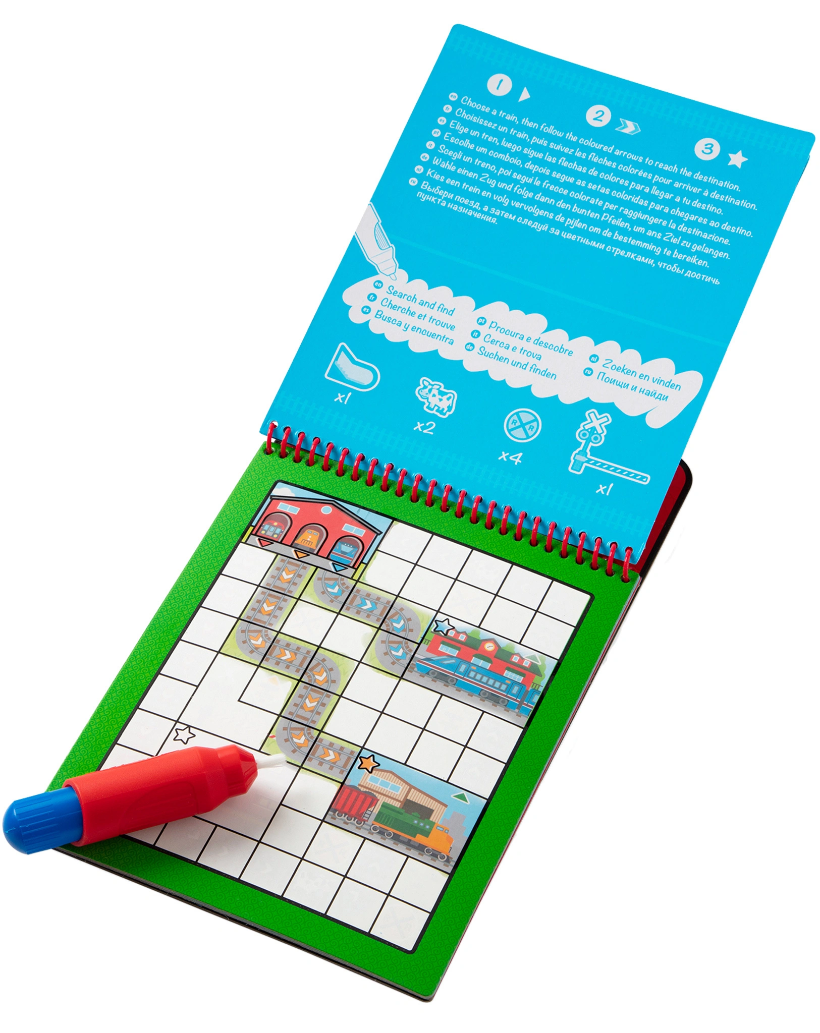 Malblock WATER WOW! - FAHRZEUG-PFADE mit Stift
