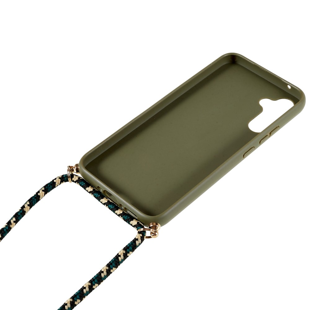 Samsung Galaxy A54 5G Necklace Bio Gummi Case Hülle Eco Friendly Nachhaltig Kompostierbar   Handykette (150cm) - Grün