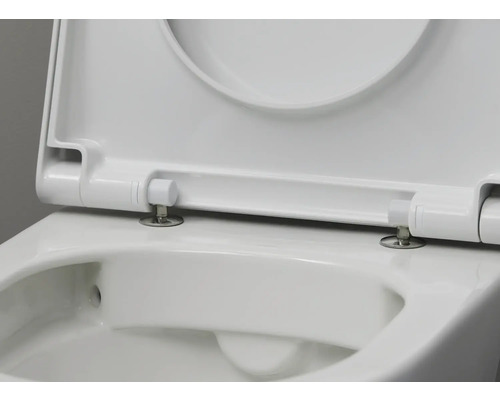 DURAVIT wandclosetset D-Neo, diepe spoeling, open rand, glanzend wit met toiletzitting 45770900A1