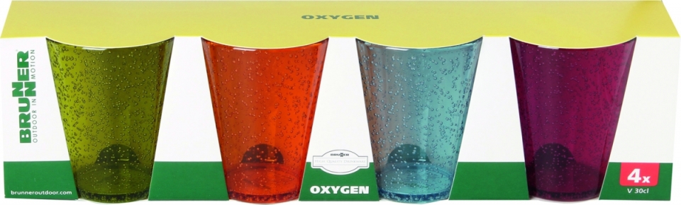 Brunner Oxigen stapelbares Trinkglas-Set 4 Stück