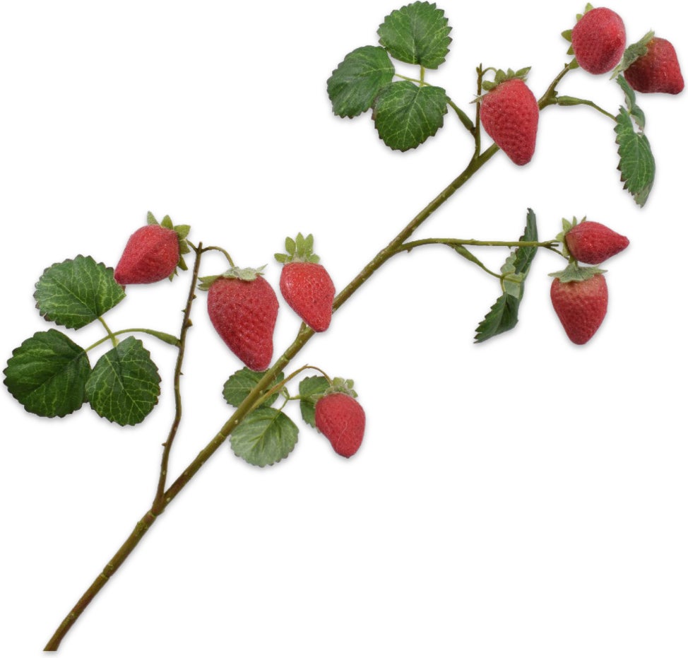 Silk-Ka kunsttak Aardbei 68 cm rood